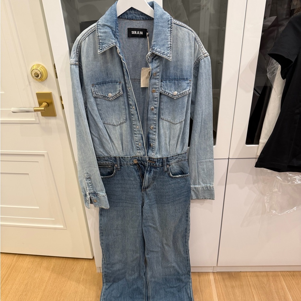 Seroya Two Tone Denim Jumpsuit